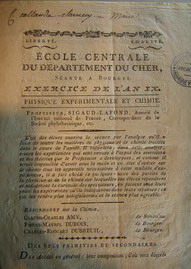 épreuve de chimie an IX