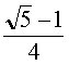 (rac(5)-1)/4